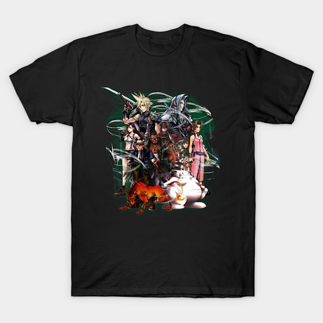 Final Fantasys VII Collage T-Shirt by Harris Art